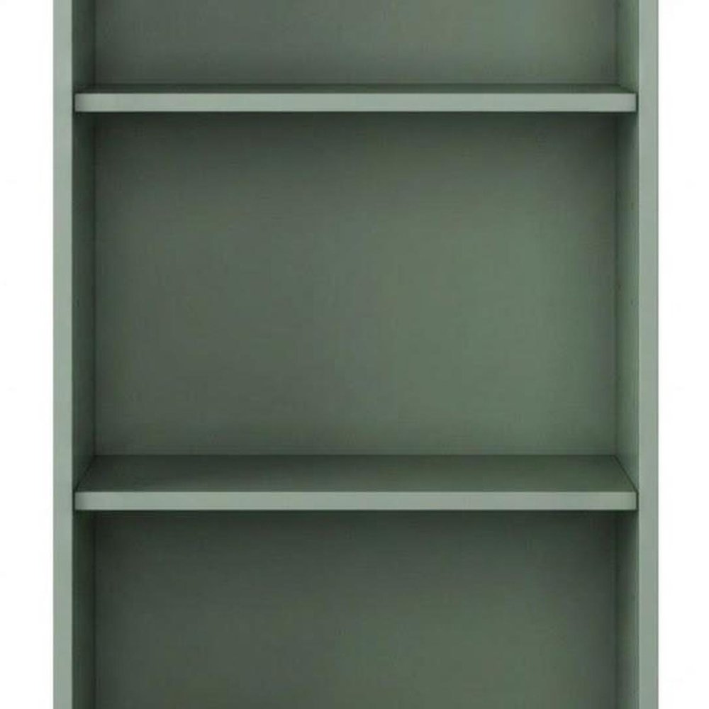 36" White Solid Wood Adjustable Three Tier Library Bookcase