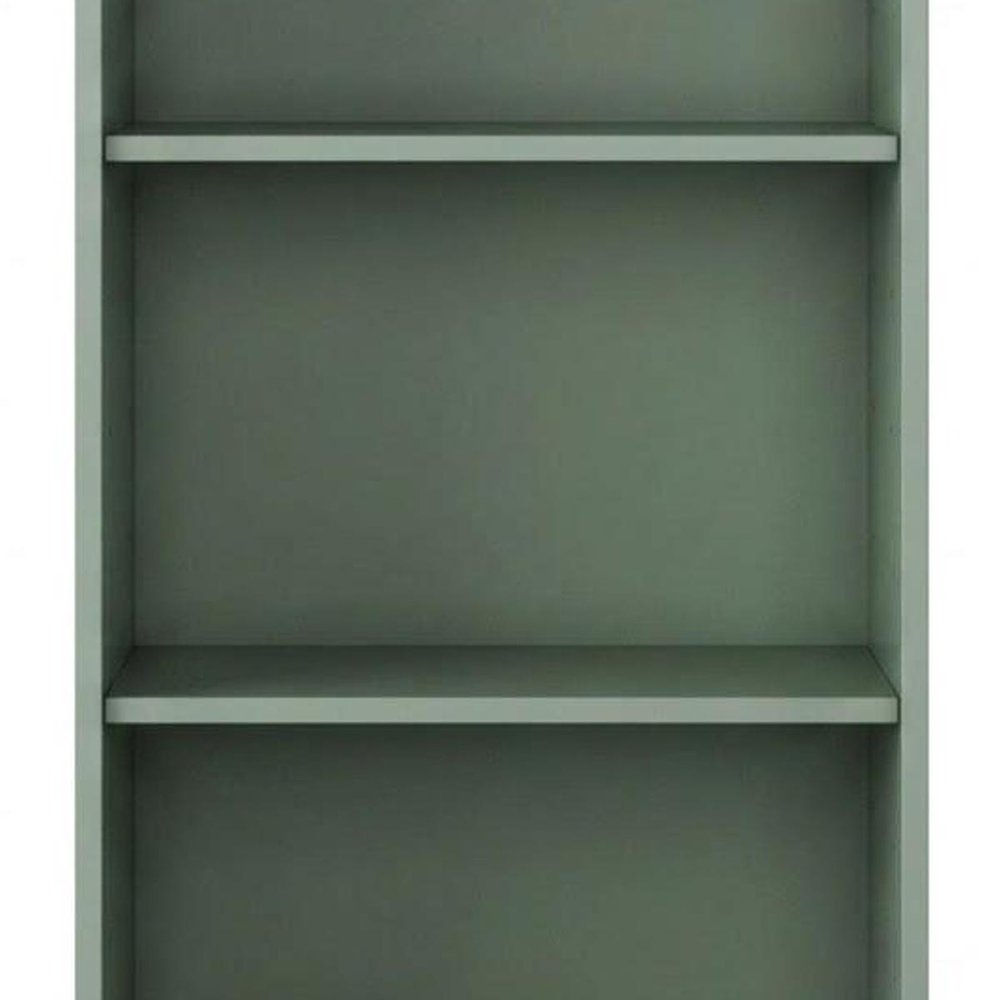36" White Solid Wood Adjustable Three Tier Library Bookcase