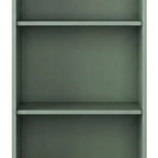 36" White Solid Wood Adjustable Three Tier Library Bookcase