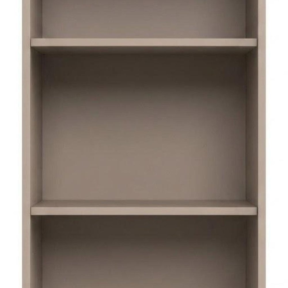 36" White Solid Wood Adjustable Three Tier Library Bookcase