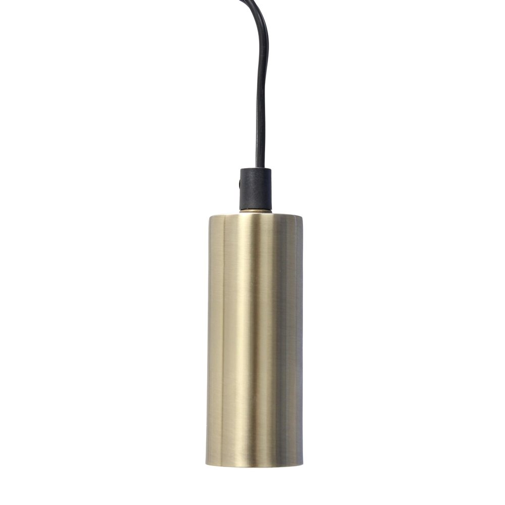 61" Black Metal Arched Floor Lamp With Black Linen Drum Shade