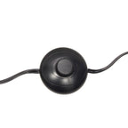 61" Black Metal Arched Floor Lamp With Black Linen Drum Shade