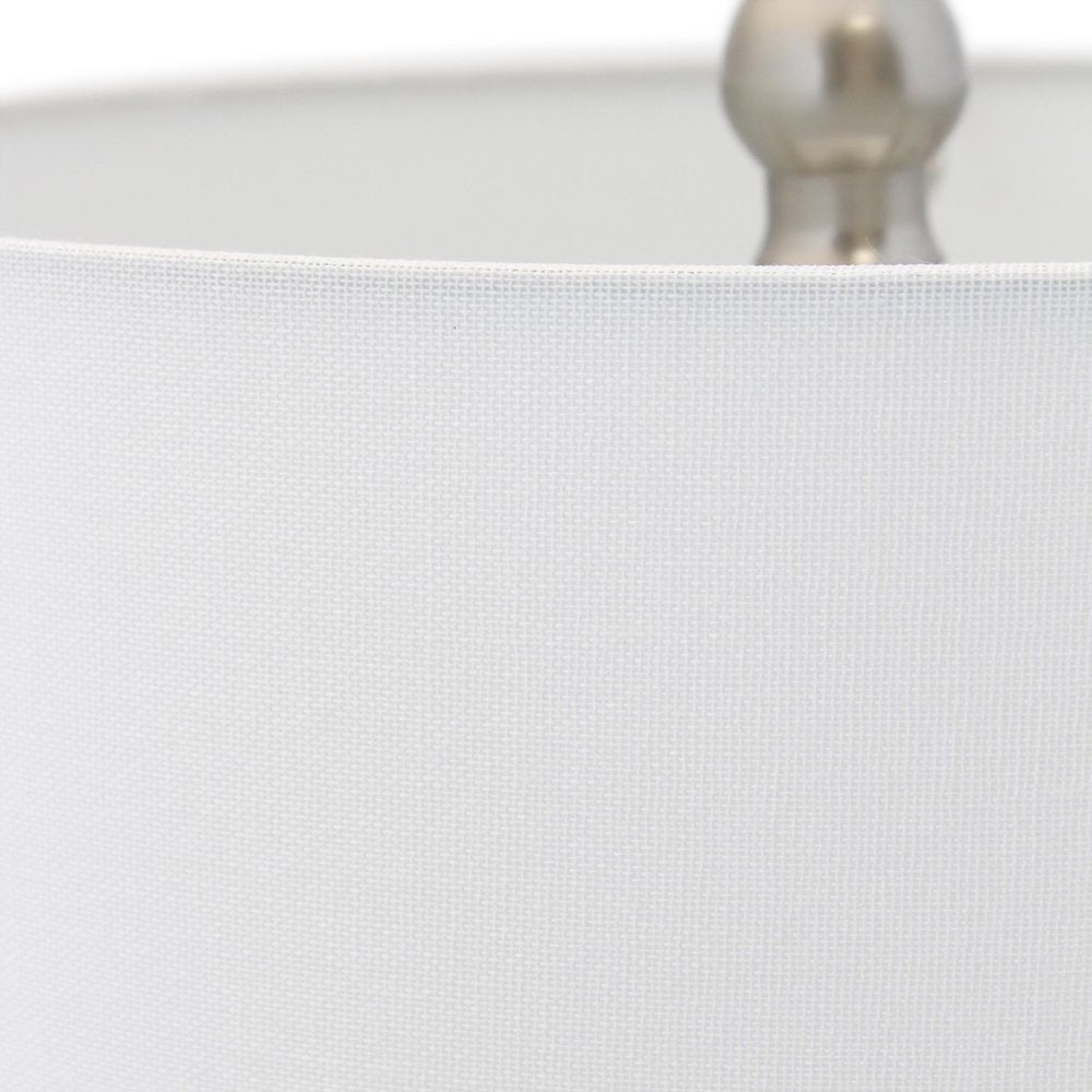 19" Off White Round Table Lamp With Drum Shade