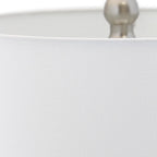19" Off White Round Table Lamp With Drum Shade