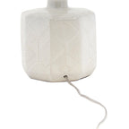 19" Off White Round Table Lamp With Drum Shade
