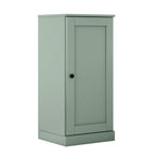 36" Sage Solid Wood Adjustable Three Tier Library Bookcase with One Door
