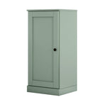 36" Sage Solid Wood Adjustable Three Tier Library Bookcase with One Door