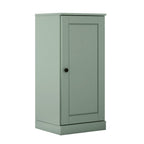 36" Sage Solid Wood Adjustable Three Tier Library Bookcase with One Door