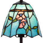 13" Bronze Flowers Round Tiffany Lamp With Cone Shade