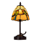 13" Bronze Birds Round Tiffany Lamp With Cone Shade