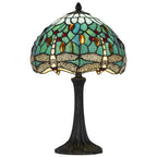20" Bronze Dragonfly Round Animals Tiffany Lamp With Dome Shade