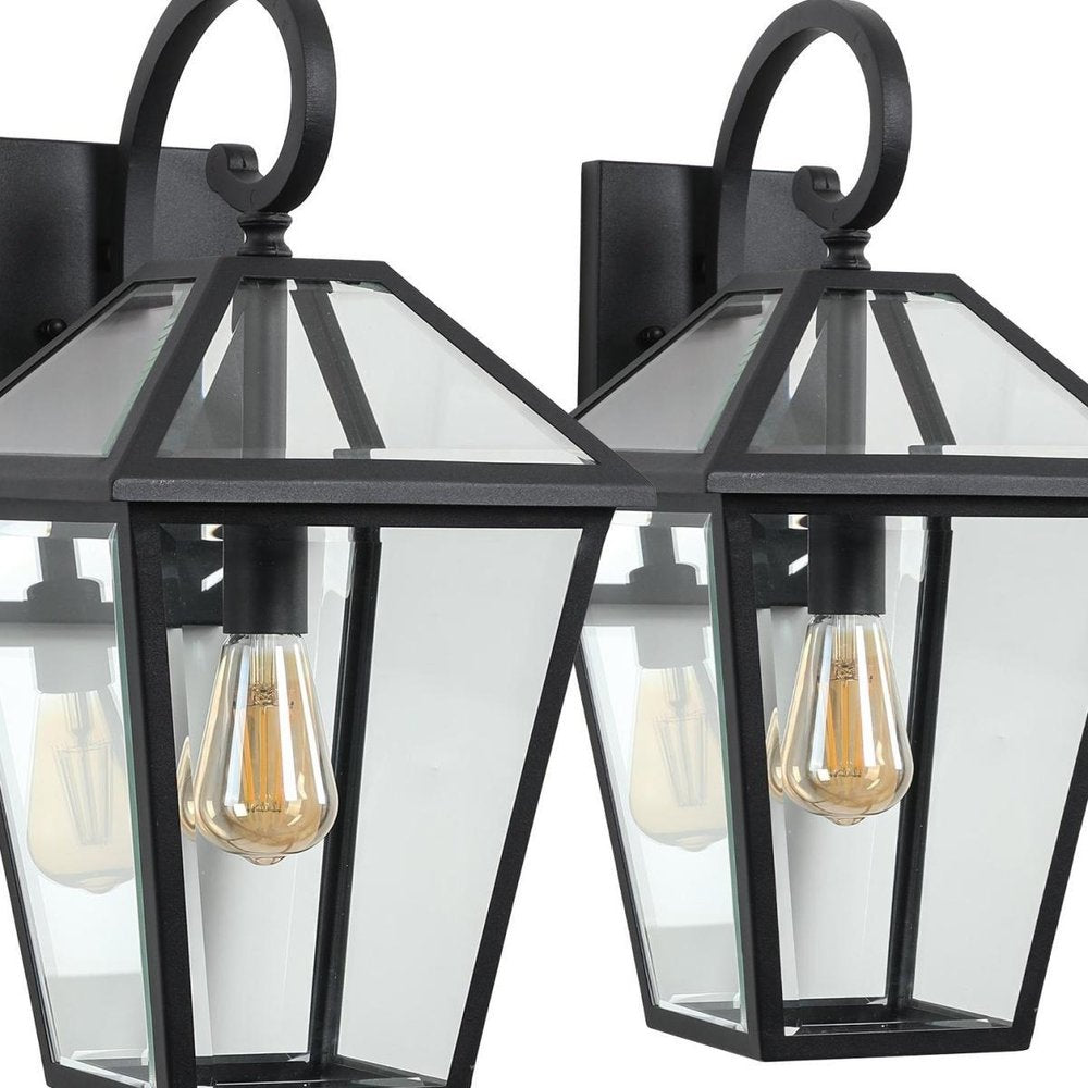 Black Transparent Outdoor Hanging Light