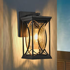 Black Transparent LED Outdoor Hanging Light