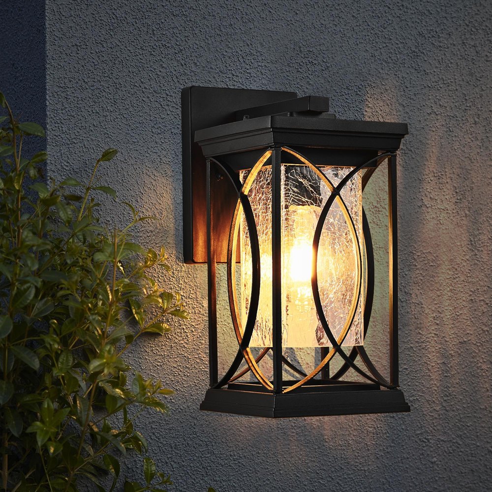 Black Transparent LED Outdoor Hanging Light