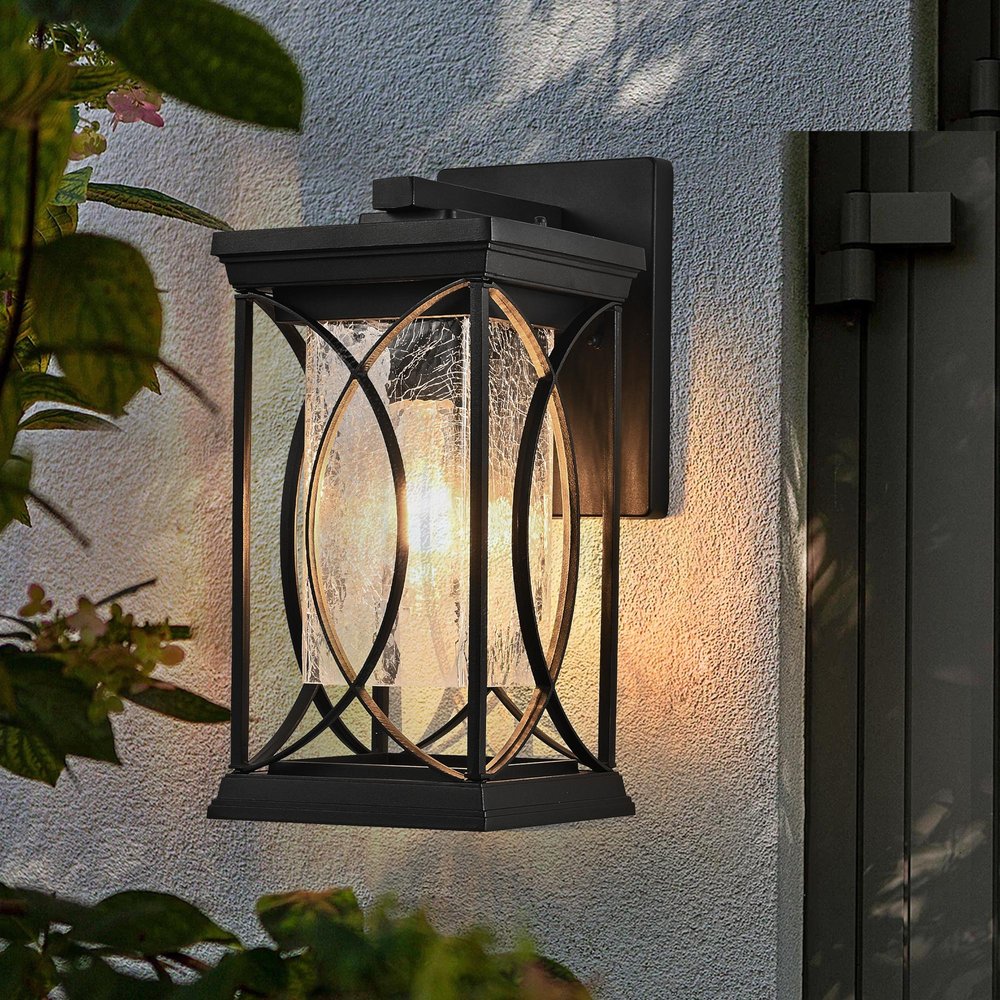 Black Transparent LED Outdoor Hanging Light