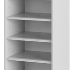 White Ten Pair Solid WoodShoe Storage Cabinet