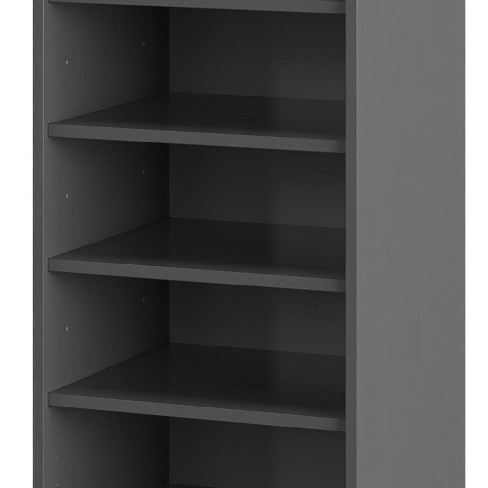 White Ten Pair Solid WoodShoe Storage Cabinet