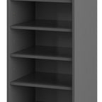 White Ten Pair Solid WoodShoe Storage Cabinet