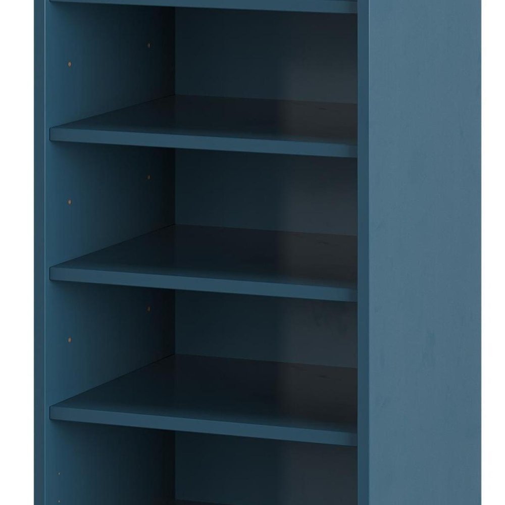 White Ten Pair Solid WoodShoe Storage Cabinet