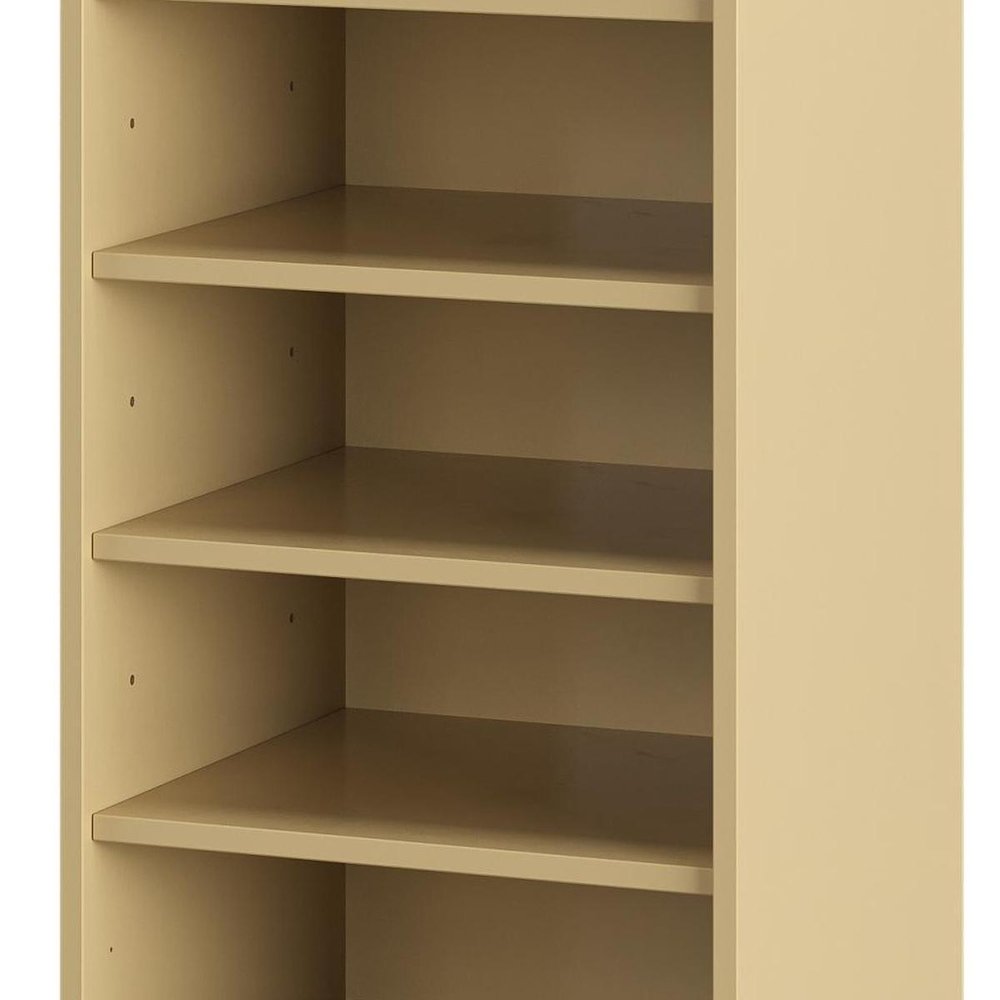 White Ten Pair Solid WoodShoe Storage Cabinet