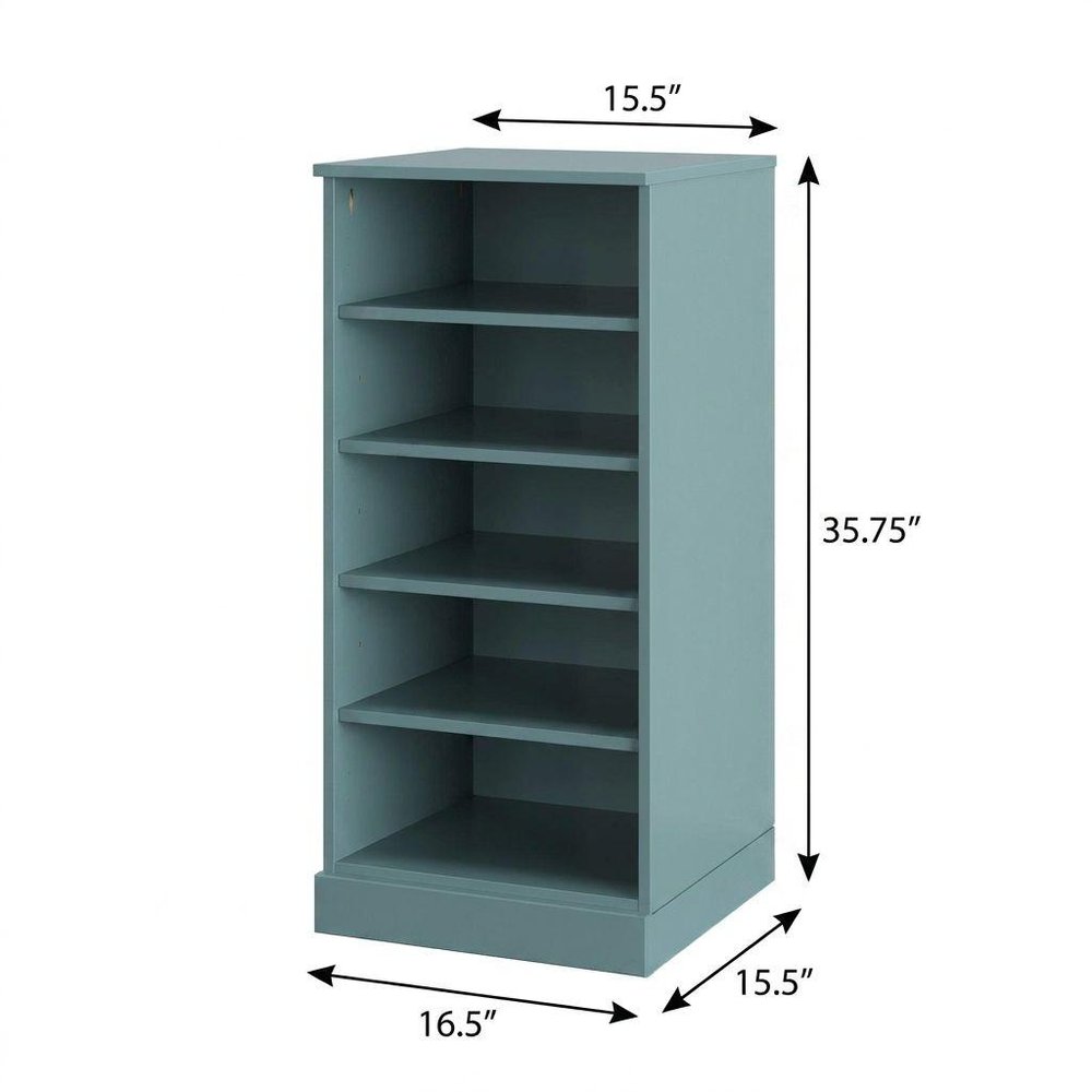 White Ten Pair Solid WoodShoe Storage Cabinet