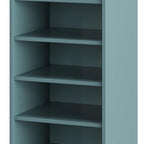 White Ten Pair Solid WoodShoe Storage Cabinet
