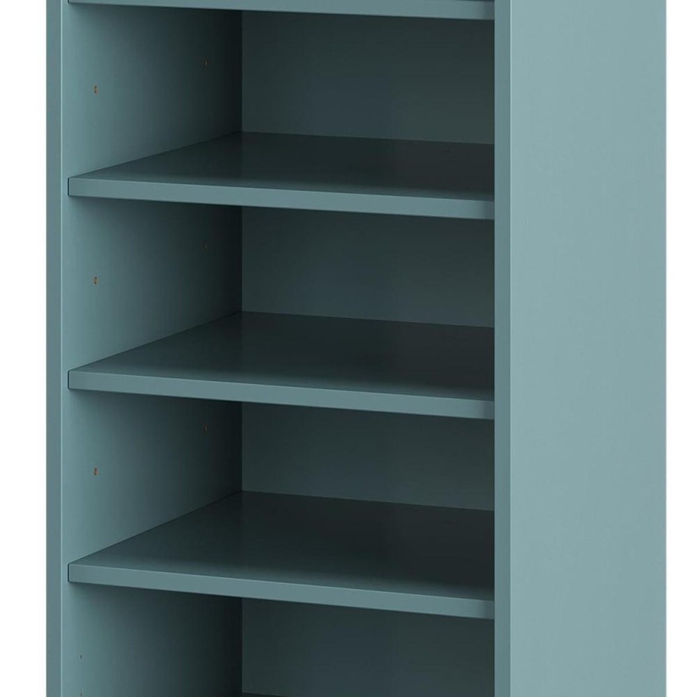 White Ten Pair Solid WoodShoe Storage Cabinet