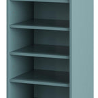 White Ten Pair Solid WoodShoe Storage Cabinet