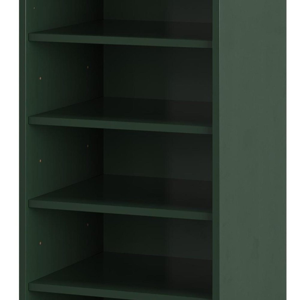 White Ten Pair Solid WoodShoe Storage Cabinet