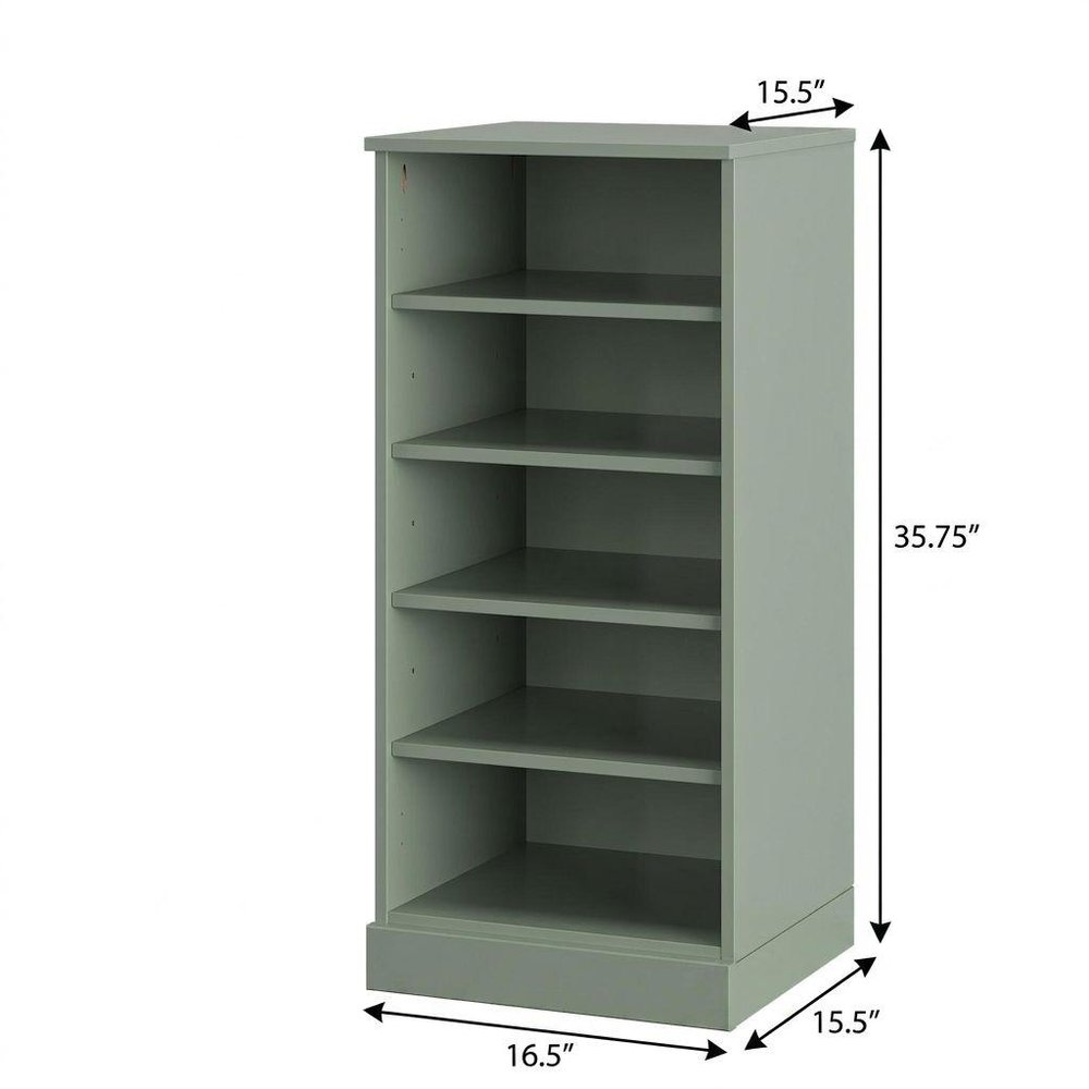 White Ten Pair Solid WoodShoe Storage Cabinet