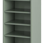 White Ten Pair Solid WoodShoe Storage Cabinet