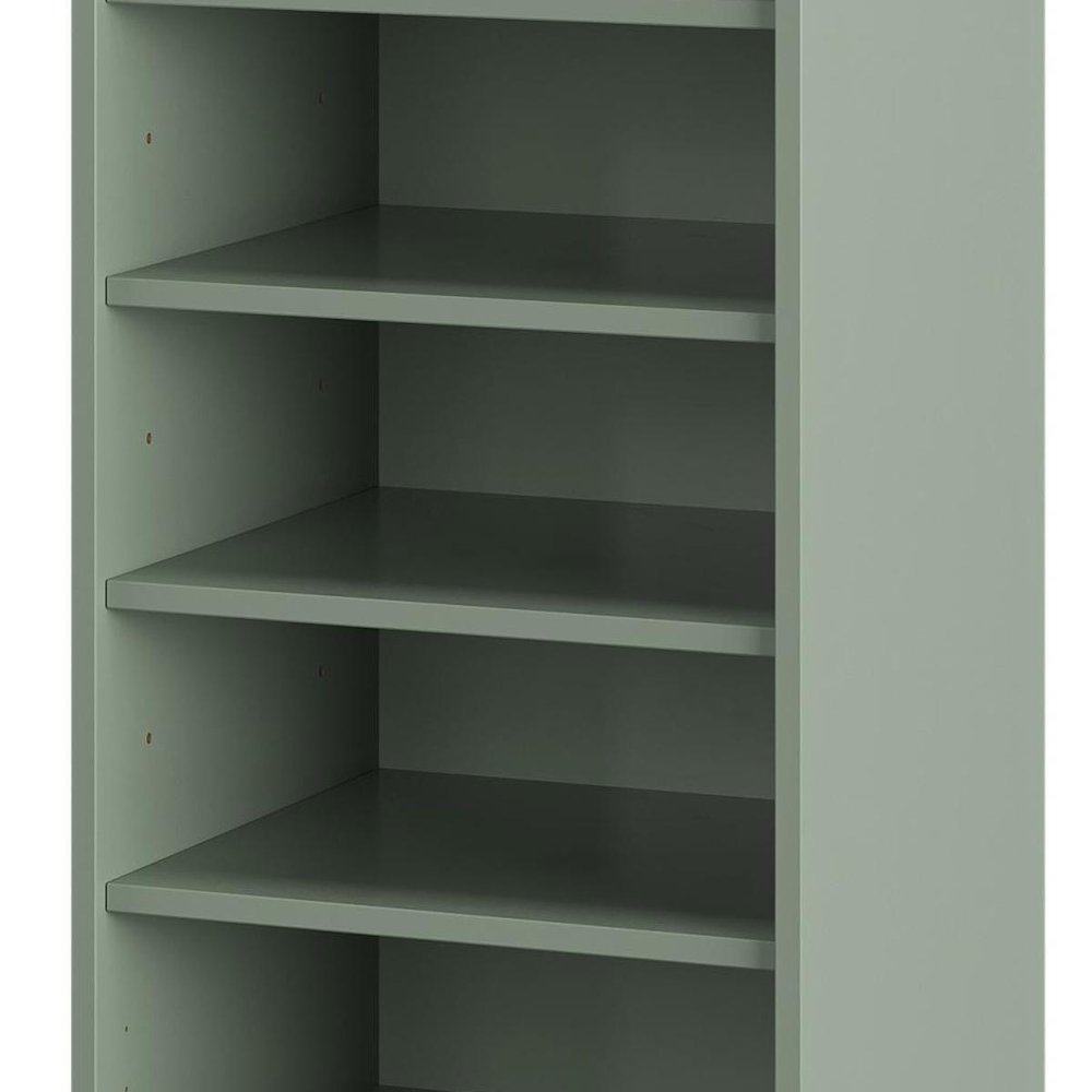White Ten Pair Solid WoodShoe Storage Cabinet