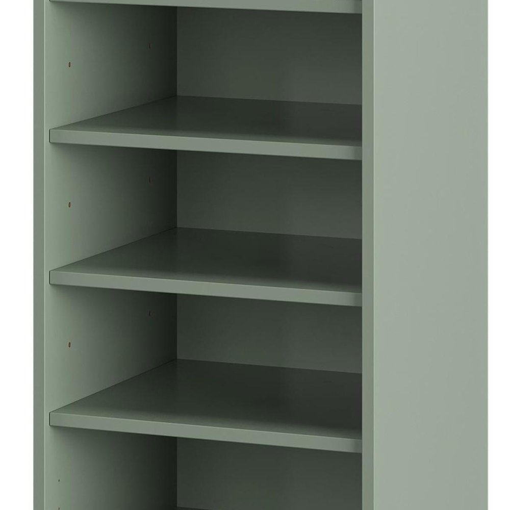 White Ten Pair Solid WoodShoe Storage Cabinet