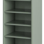White Ten Pair Solid WoodShoe Storage Cabinet