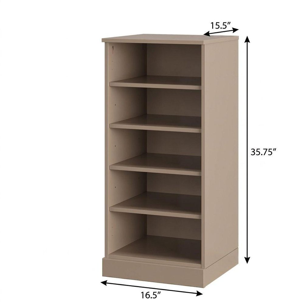 White Ten Pair Solid WoodShoe Storage Cabinet