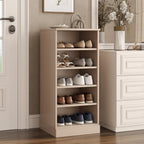 White Ten Pair Solid WoodShoe Storage Cabinet