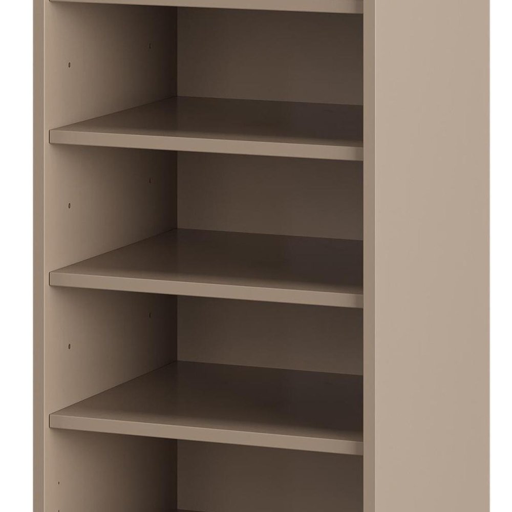 White Ten Pair Solid WoodShoe Storage Cabinet
