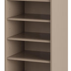 White Ten Pair Solid WoodShoe Storage Cabinet