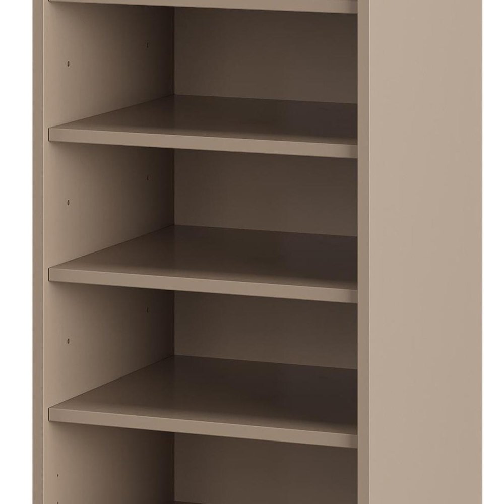 White Ten Pair Solid WoodShoe Storage Cabinet