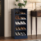 White Ten Pair Solid WoodShoe Storage Cabinet