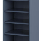 White Ten Pair Solid WoodShoe Storage Cabinet