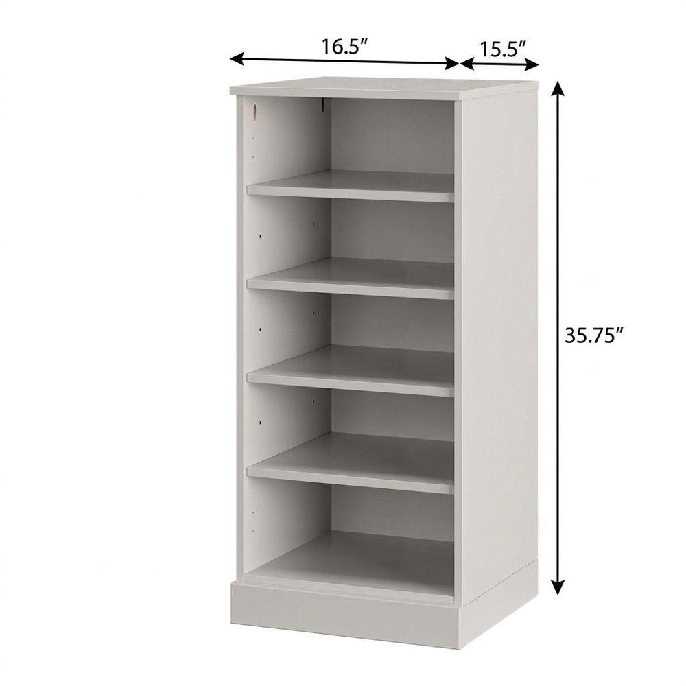 White Ten Pair Solid WoodShoe Storage Cabinet
