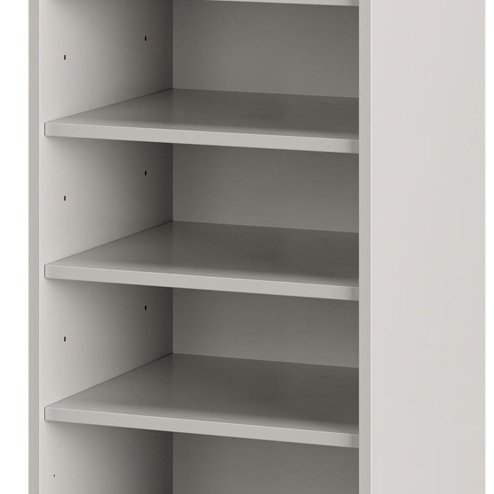 White Ten Pair Solid WoodShoe Storage Cabinet