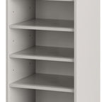White Ten Pair Solid WoodShoe Storage Cabinet