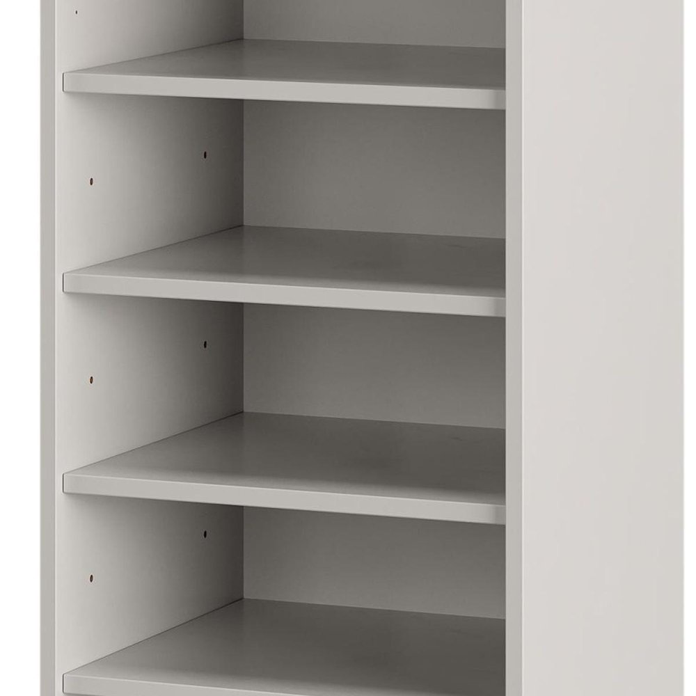 White Ten Pair Solid WoodShoe Storage Cabinet