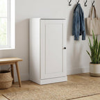 White Ten Pair Solid WoodShoe Storage Cabinet