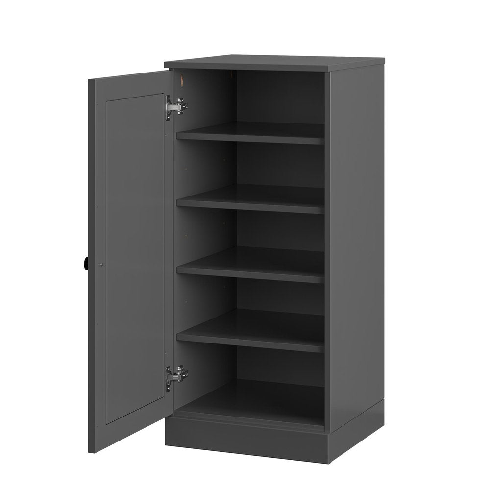 White Ten Pair Solid WoodShoe Storage Cabinet