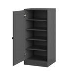 White Ten Pair Solid WoodShoe Storage Cabinet