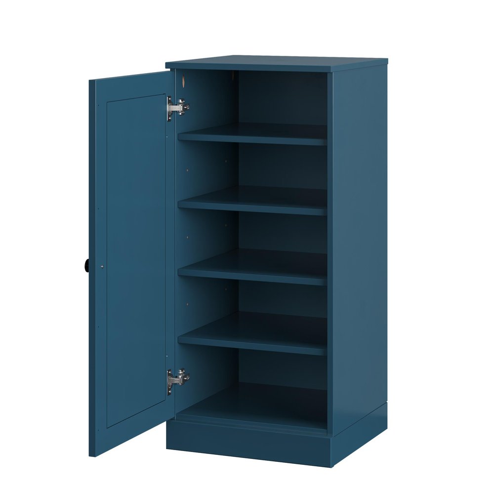 White Ten Pair Solid WoodShoe Storage Cabinet