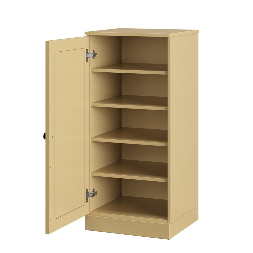 White Ten Pair Solid WoodShoe Storage Cabinet